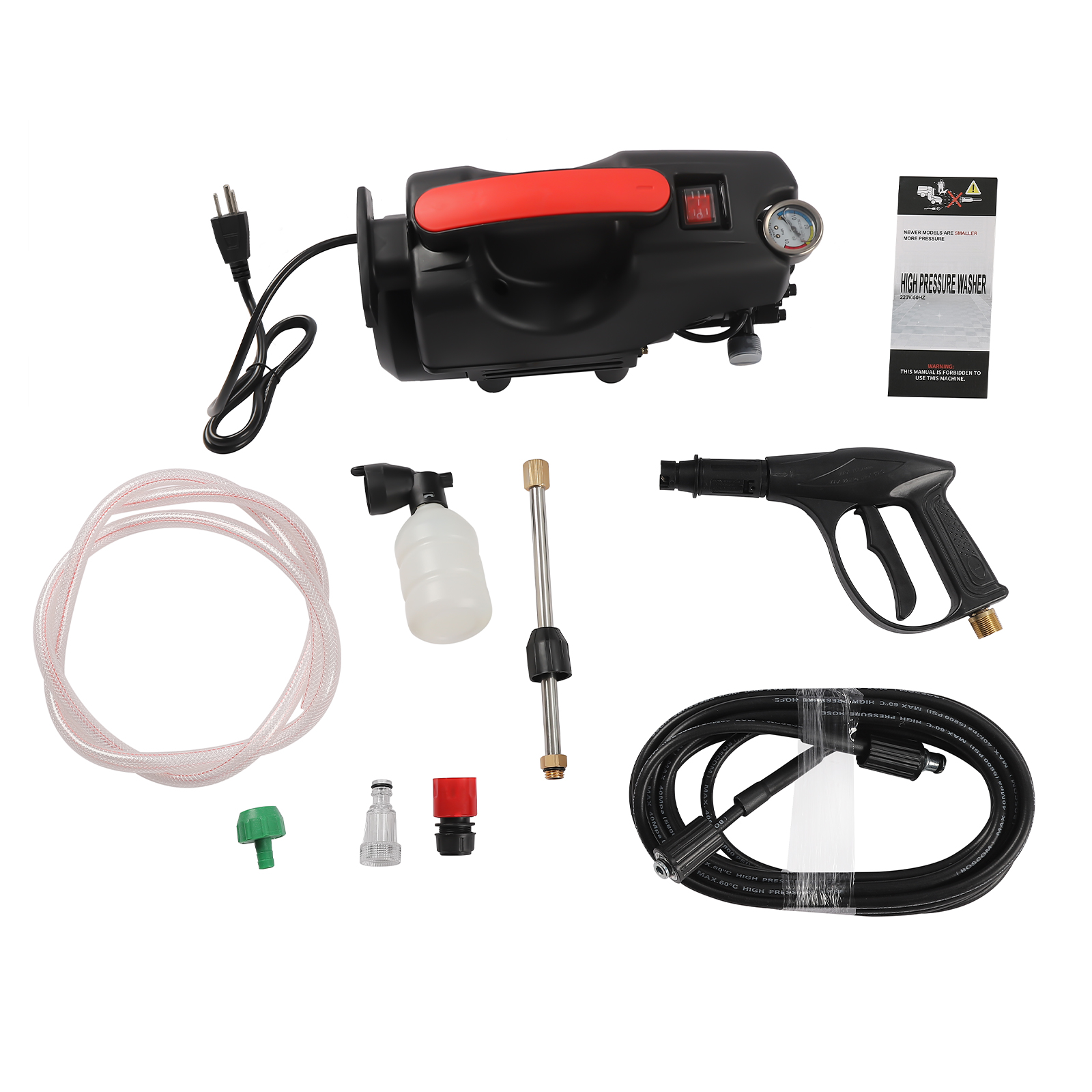 Miumaeov Electric Pressure Washer Portable Small Cleaner Jet Cleaning for  Patio Garden Driveway Swimming Pool 38mpa High Power 800W